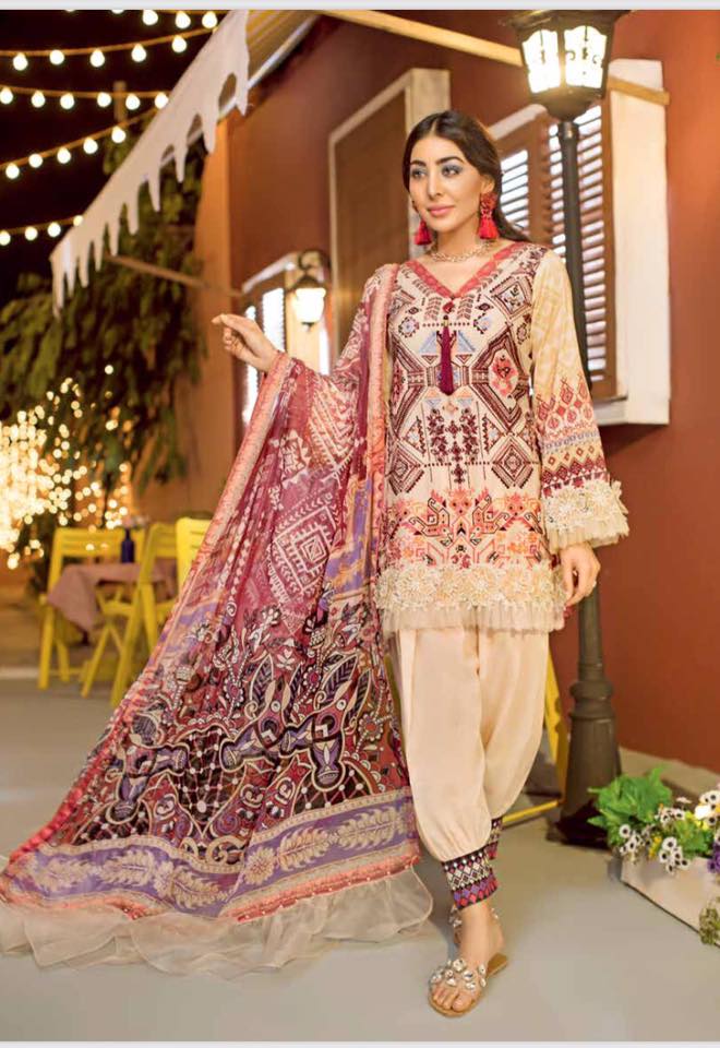 Jahanara Embroidered Lawn Suits Unstitched 3 Piece J9-06
