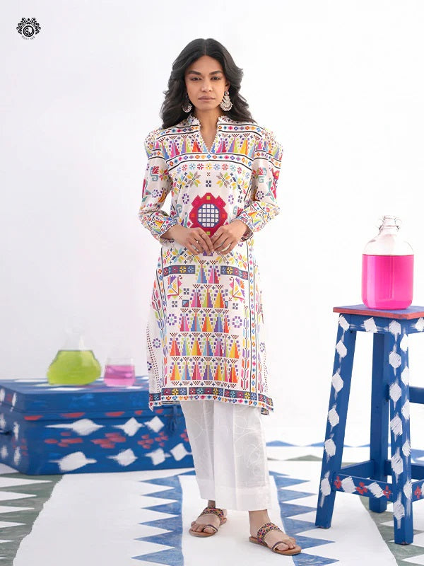 Mia digital Printed Lawn Unstitched 2 piece dress - GM2401A10