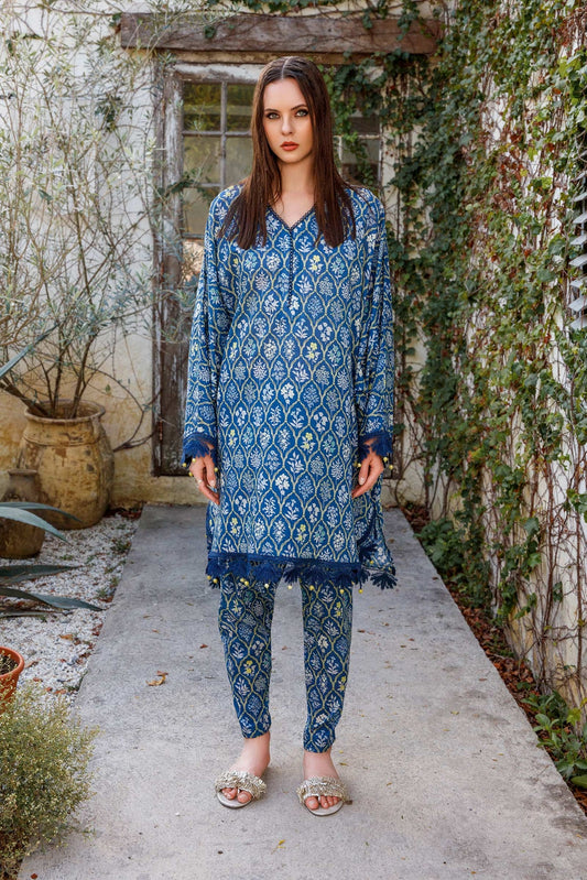 M Basics By Maria B Printed Lawn Shirt Unstitched 1 Piece MB-US23 103-A