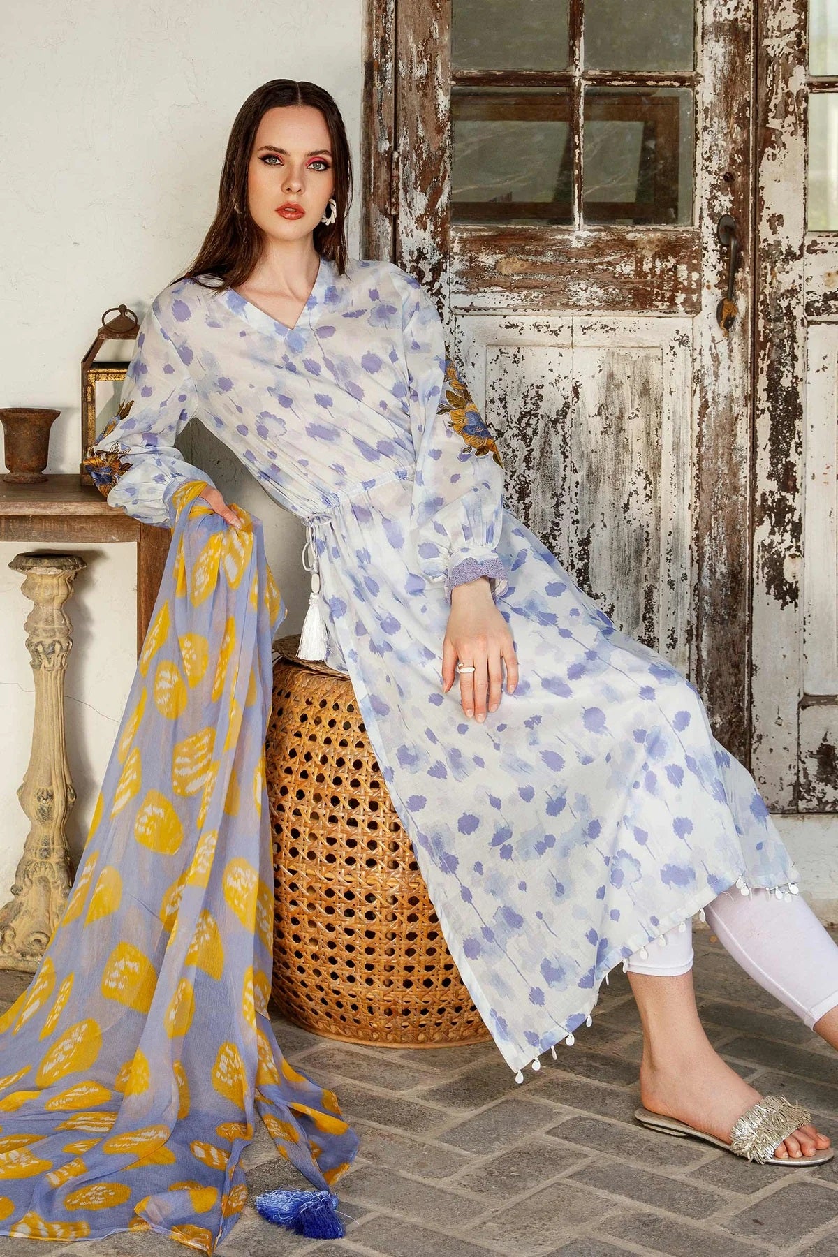 M Basics By Maria B Embroidered Lawn Suits Unstitched 2 Piece MB-US23 106-B
