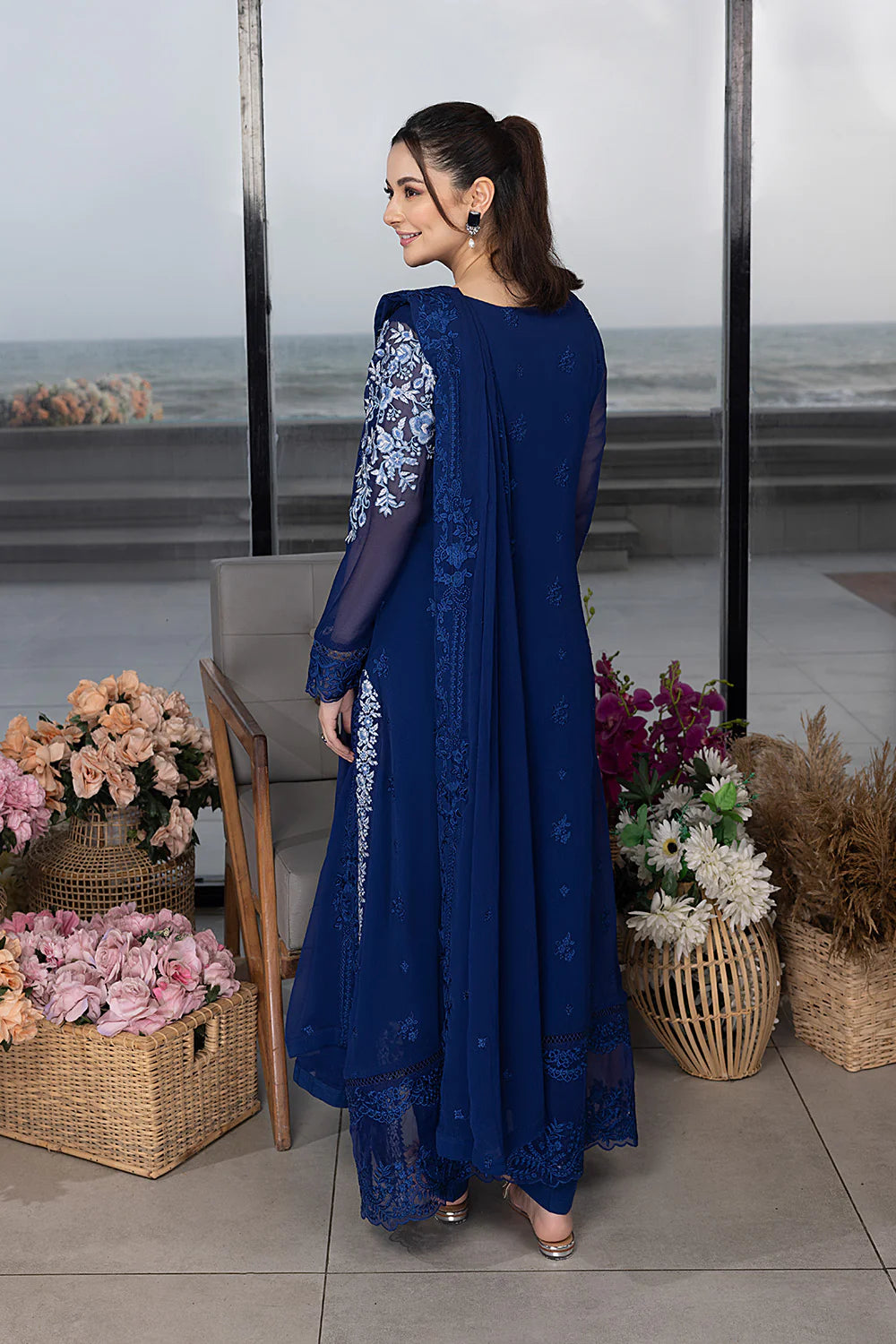 Luxe By Azure Embroidered Suits Unstitched 4 Piece AS-107 Sapphire Sun - Eid Collection