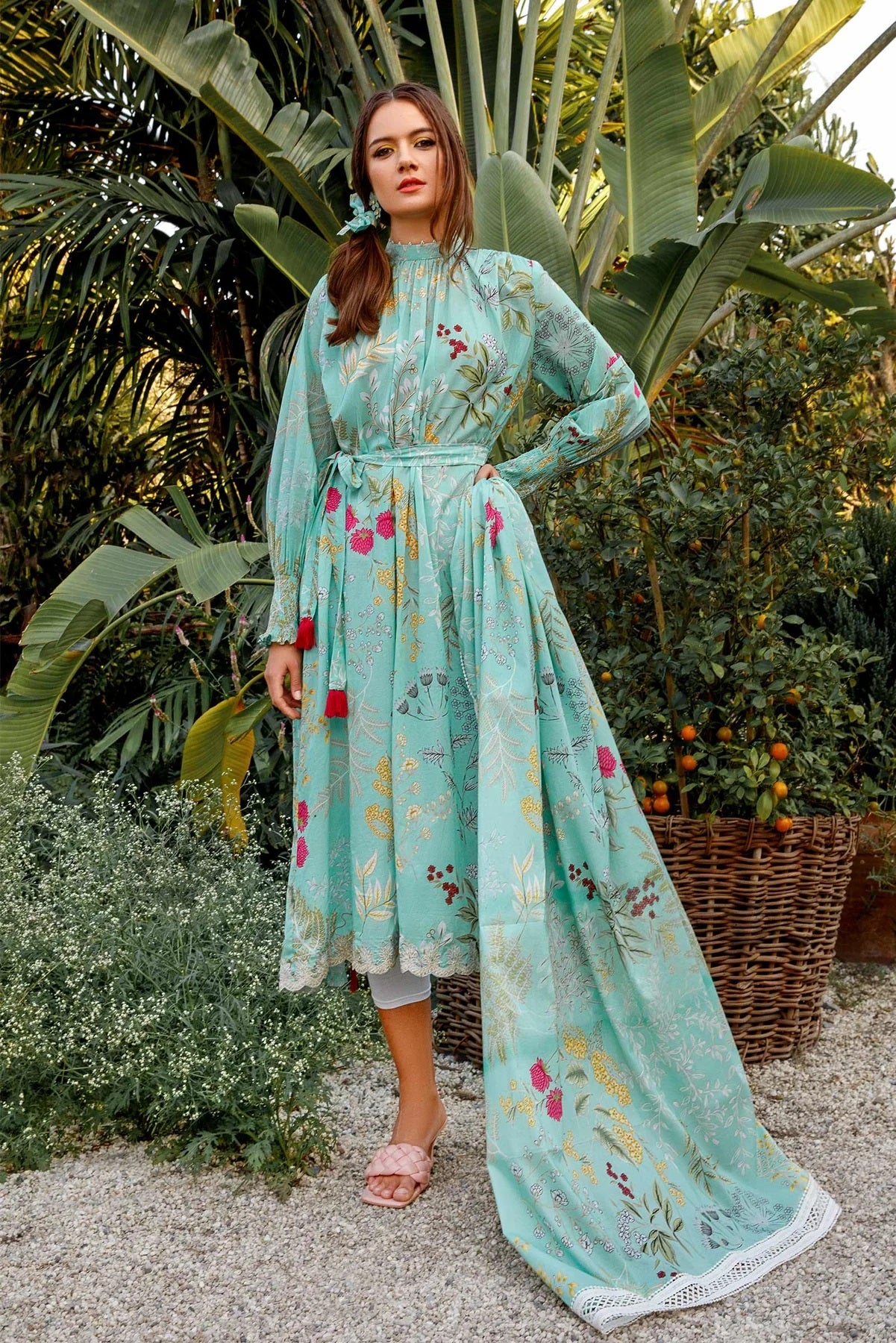 M Basics By Maria B Embroidered Lawn Suits Unstitched 2 Piece MB-US23 109-A