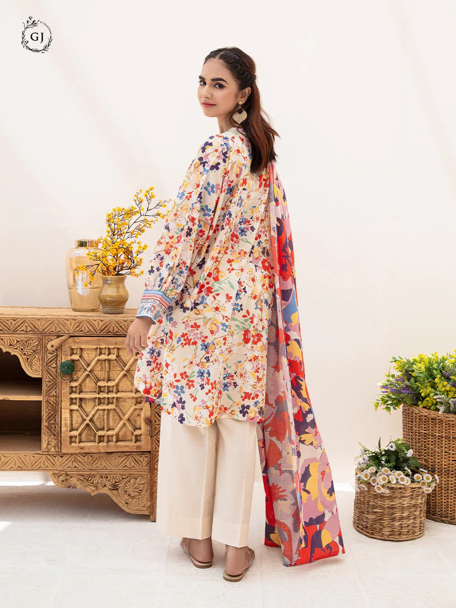 Aviva by GJ Digital Printed Lawn 2 piece Unstitched - GJAV23-A10