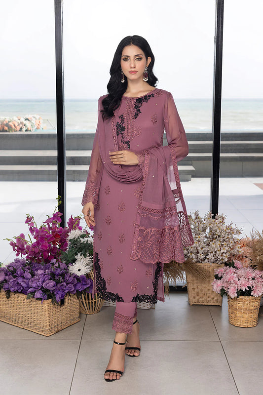 Luxe By Azure Embroidered Suits Unstitched 4 Piece AS-113 Rosy Glaze - Eid Collection