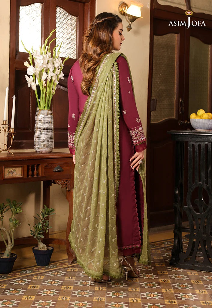 Zarq Barq By Asim Jofa Embroidered Suits Unstitched 3 Piece AJZB-11- Eid Collection