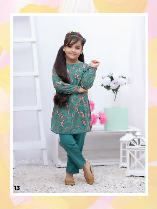 Regalia Textiles Printed Girls Lawn Suits Unstitched 2 Piece RGK-11 - Summer Collection