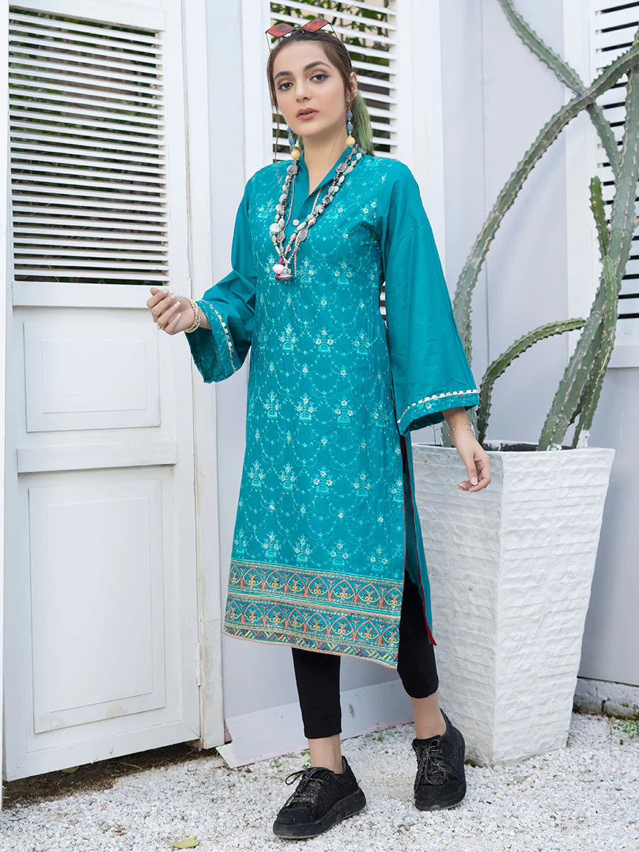 Nisha by Aalaya Embroidered Lawn Unstitched Shirt NEK- D12
