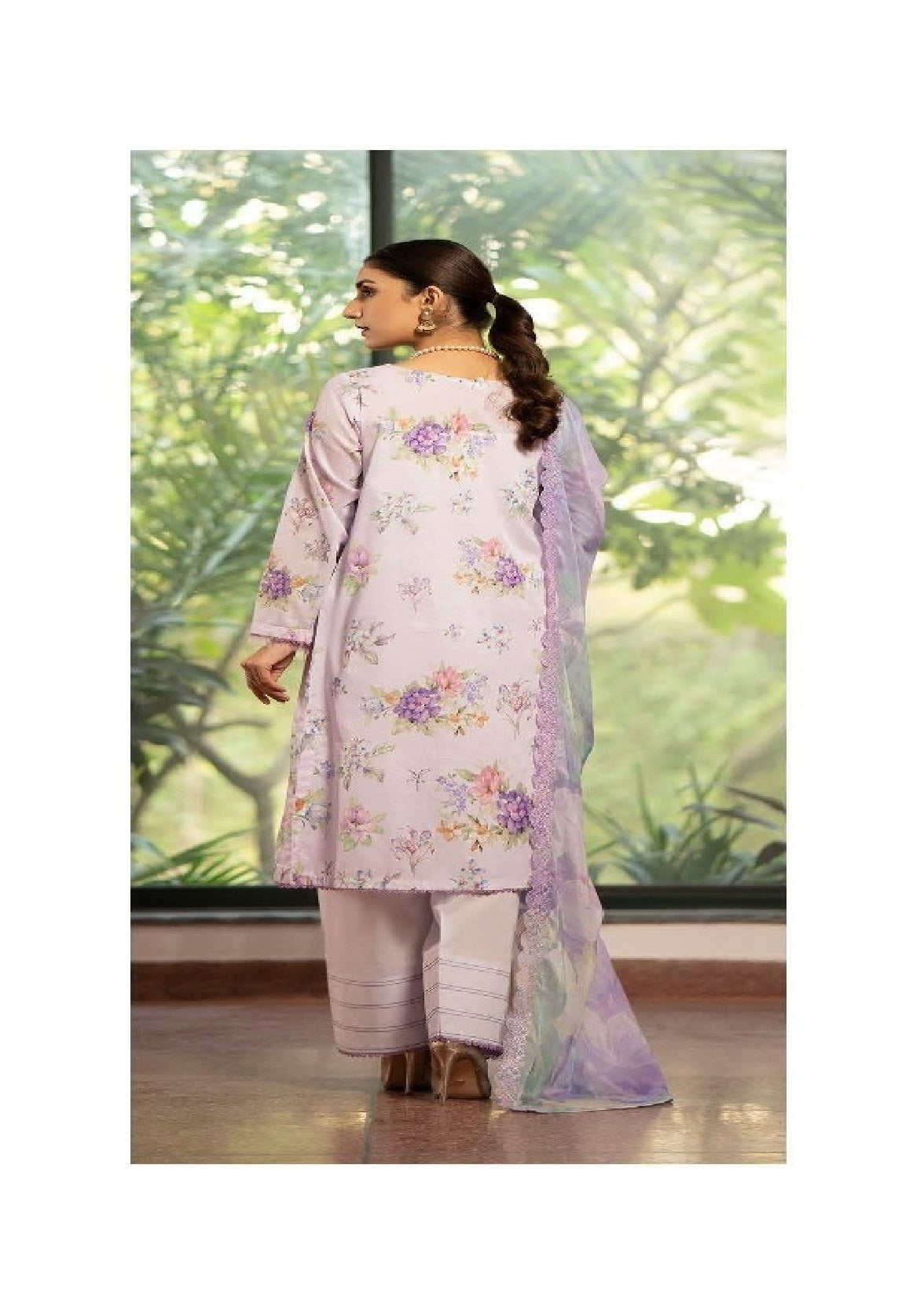 Mishaal by Gulljee Embroidered Lawn 3 piece Unstitched Dress - GJM11 - A12 - Summer Collection