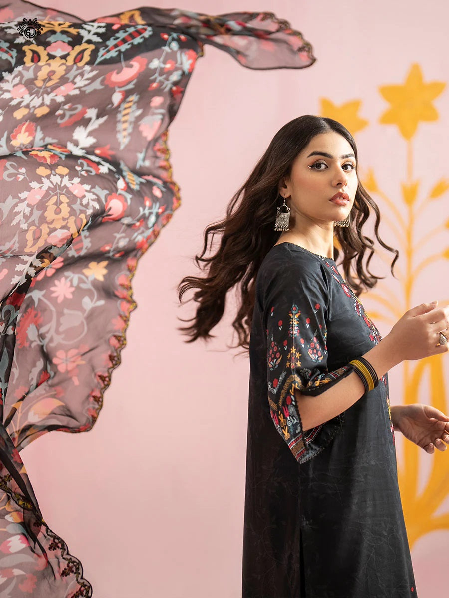 Rang Pasand by Gulljee Embroidered Lawn Unstitched 3 Piece Dress - GRP2406A12