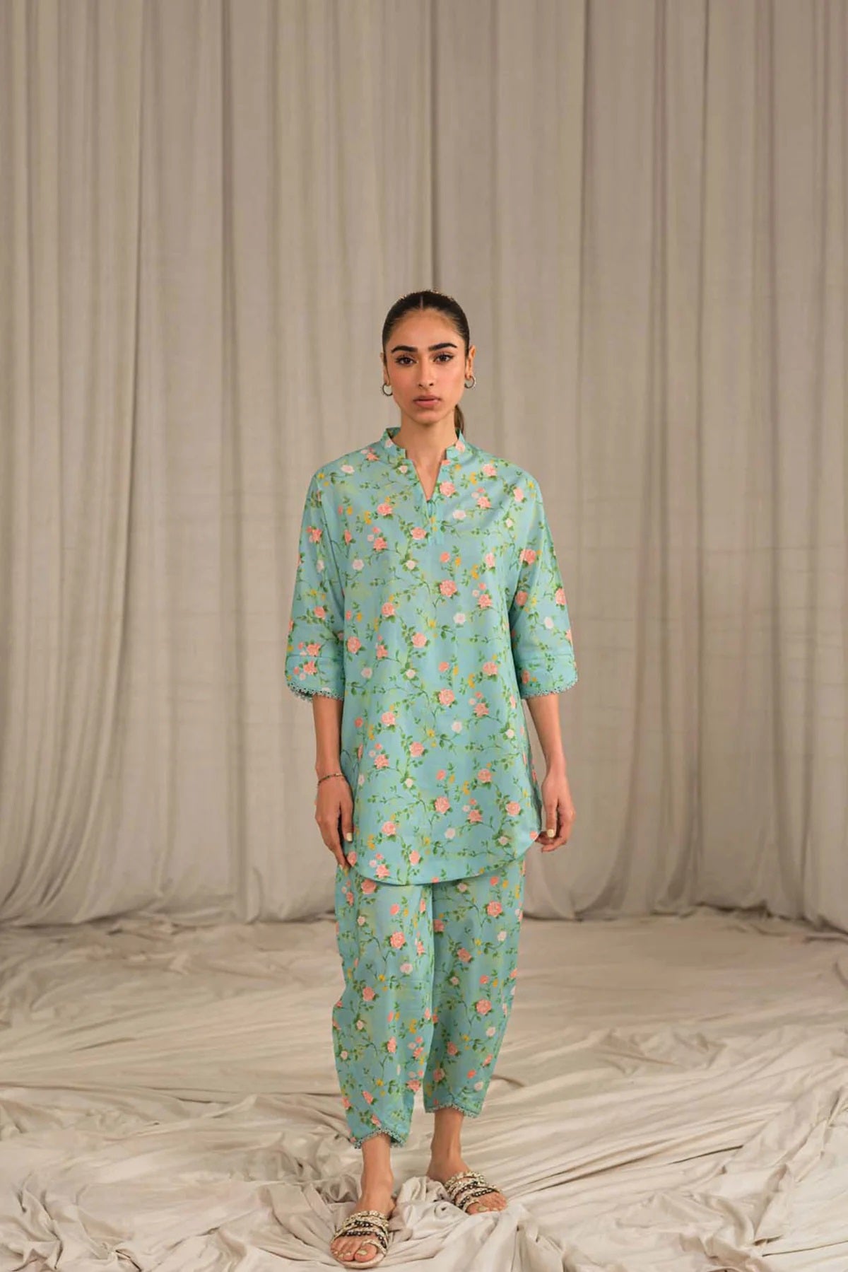 Sahar Printed Lawn Suits Unstitched 2 Piece SHR-S24-PL-V1-13 - Summer Collection