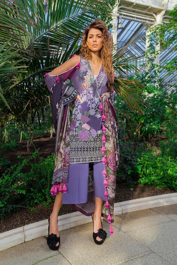 Sobia Nazir Embroidered Luxury Lawn Unstitched 3 Piece Suit - 13A