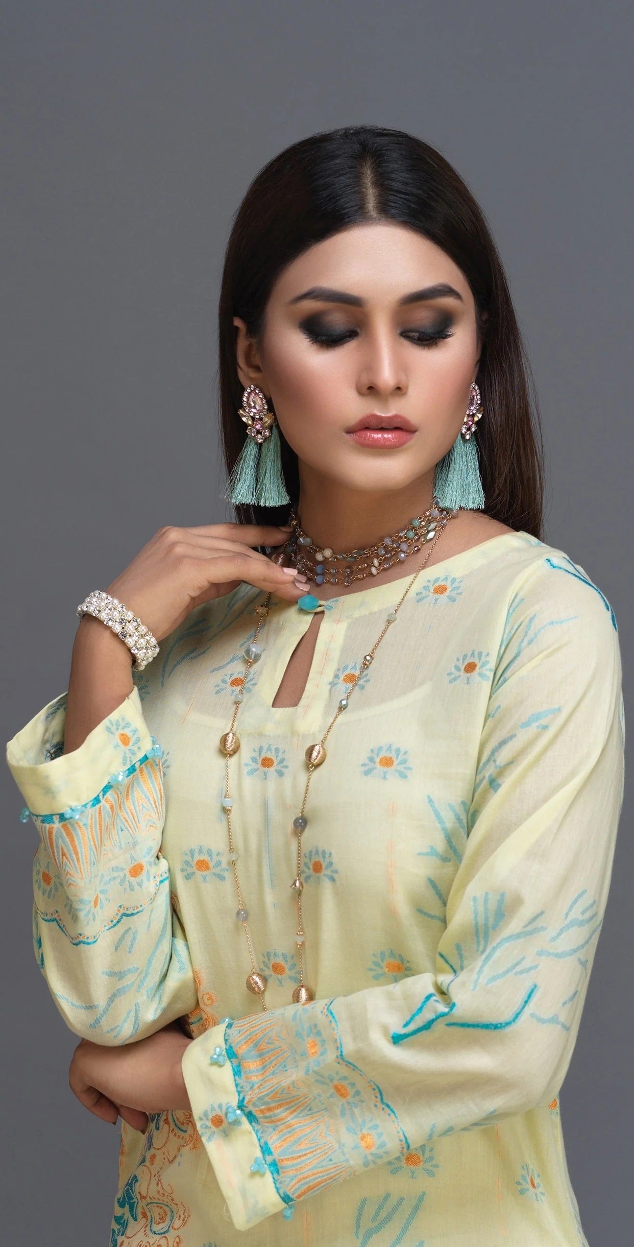 Khanak by Salitex Jacquard Lawn Kurties 1 Piece Unstitched SKCP-13b