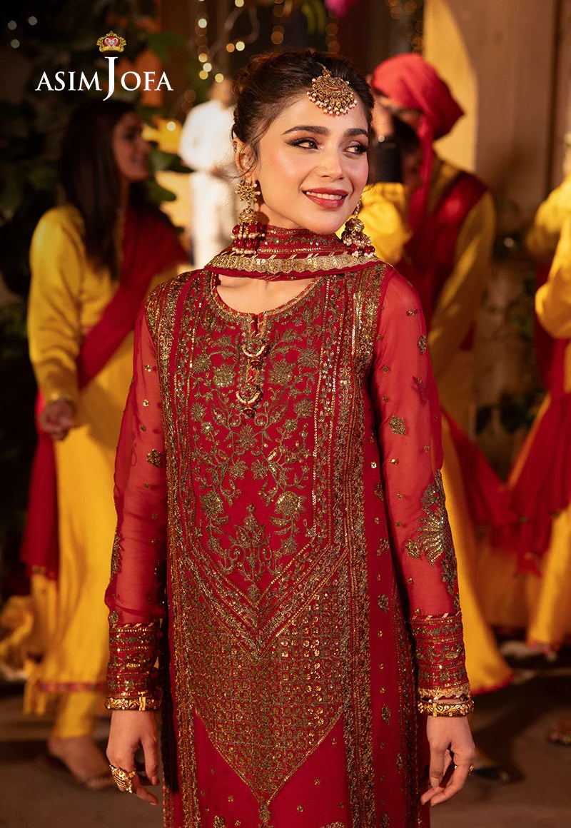 Chamak Damak by Asim Jofa Embroidered Suits Unstitched 3 Piece AJCD-13 - Festive Collection