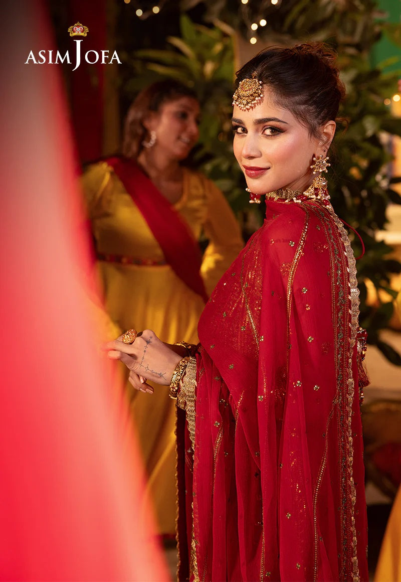 Chamak Damak by Asim Jofa Embroidered Suits Unstitched 3 Piece AJCD-13 - Festive Collection