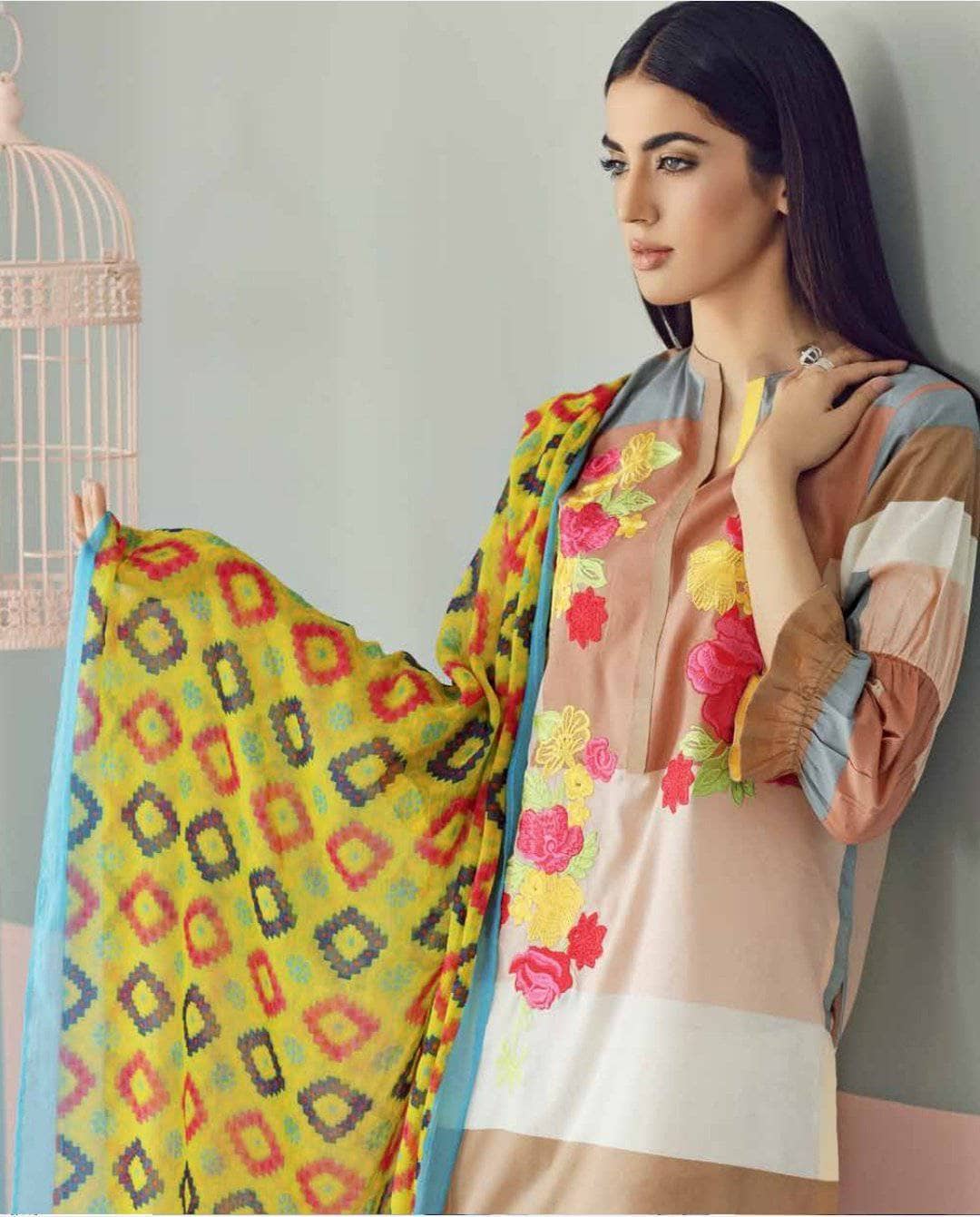 Yellow Series by Charizma Embroidered Lawn 3pc Unstitched Dress