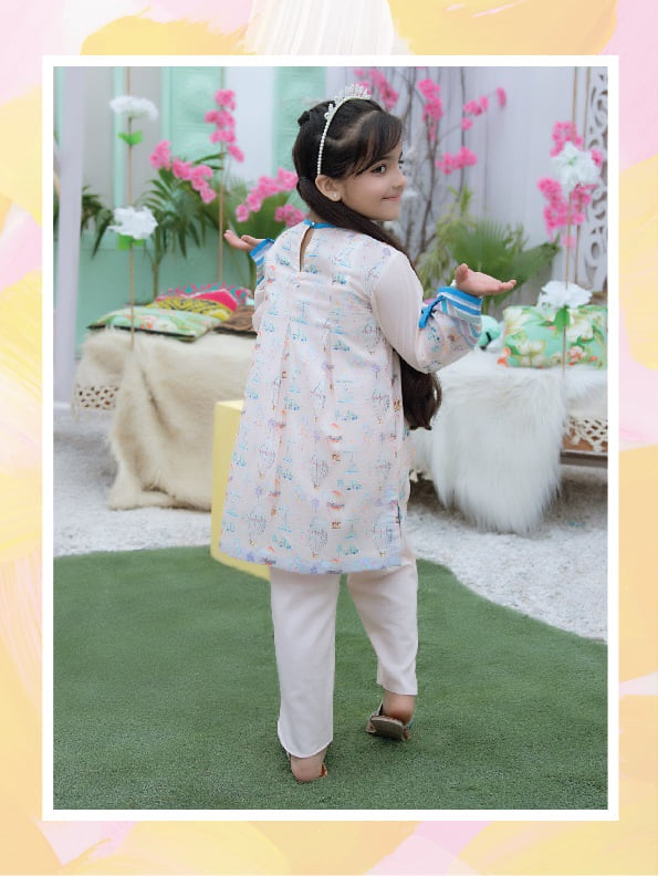 Regalia Textiles Printed Girls Lawn Suits Unstitched 2 Piece RGK-14 - Summer Collection