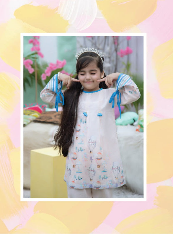 Regalia Textiles Printed Girls Lawn Suits Unstitched 2 Piece RGK-14 - Summer Collection
