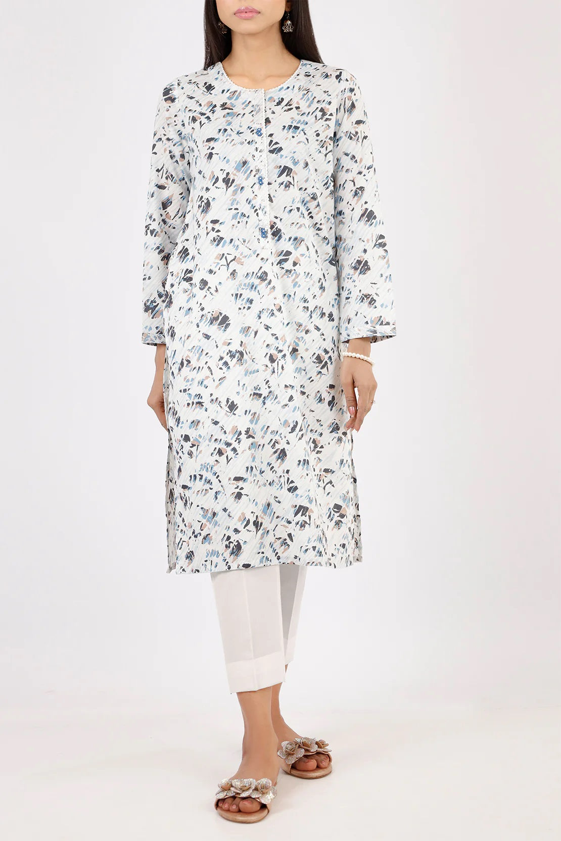 Saya Digital Printed Lawn 3 piece Unstitched Dress - U01-25268-15A