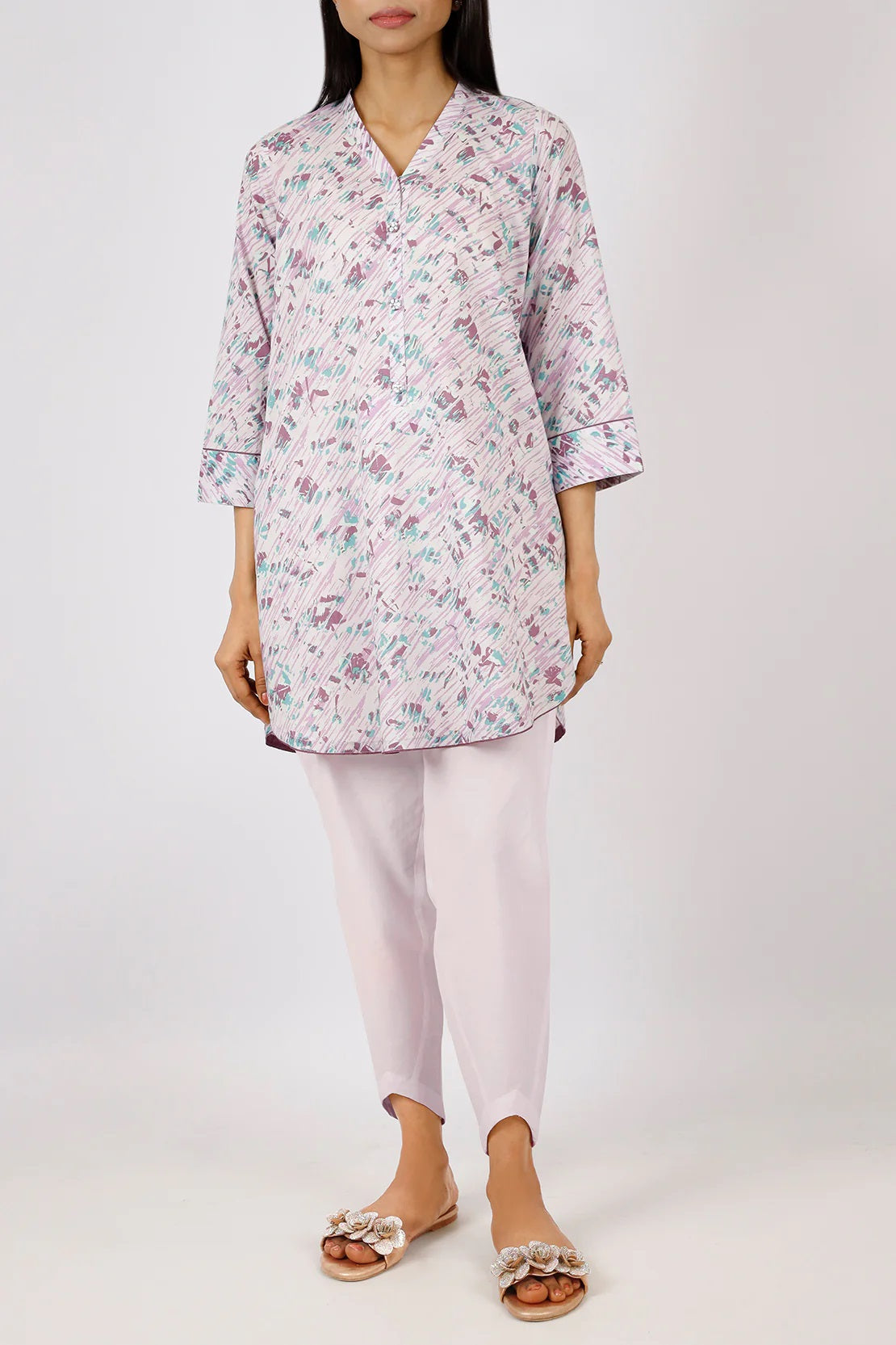 Saya Digital Printed Lawn 3 piece Unstitched Dress - U01-25268-15B