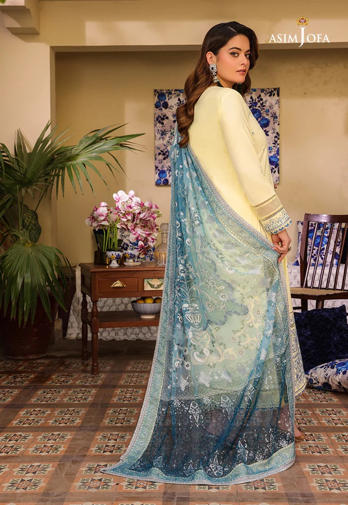 Zarq Barq By Asim Jofa Embroidered Suits Unstitched 3 Piece AJZB-17 - Eid Collection