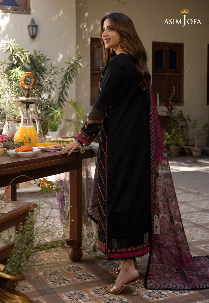 Zarq Barq By Asim Jofa Embroidered Suits Unstitched 3 Piece AJZB-18 - Eid Collection