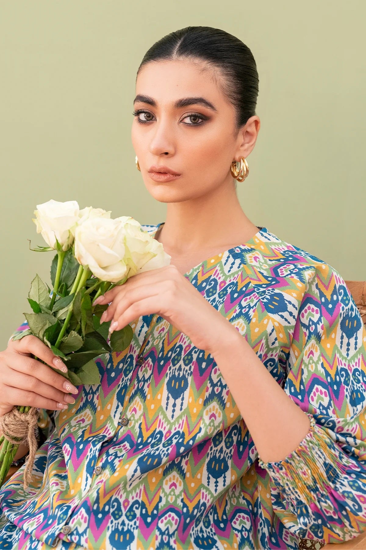 Sahar Digital Printed Lawn 2 piece Shirt & Trouser - SSL-V3-18