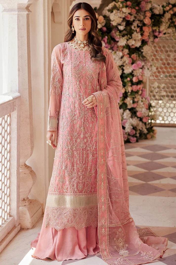 Emaan Adeel Net Embroidered 3 piece Unstitched Dress - LX 01 HD Collection Emaan Adeel Net Embroidered 3 piece Unstitched Dress - LX 01 HD Collection