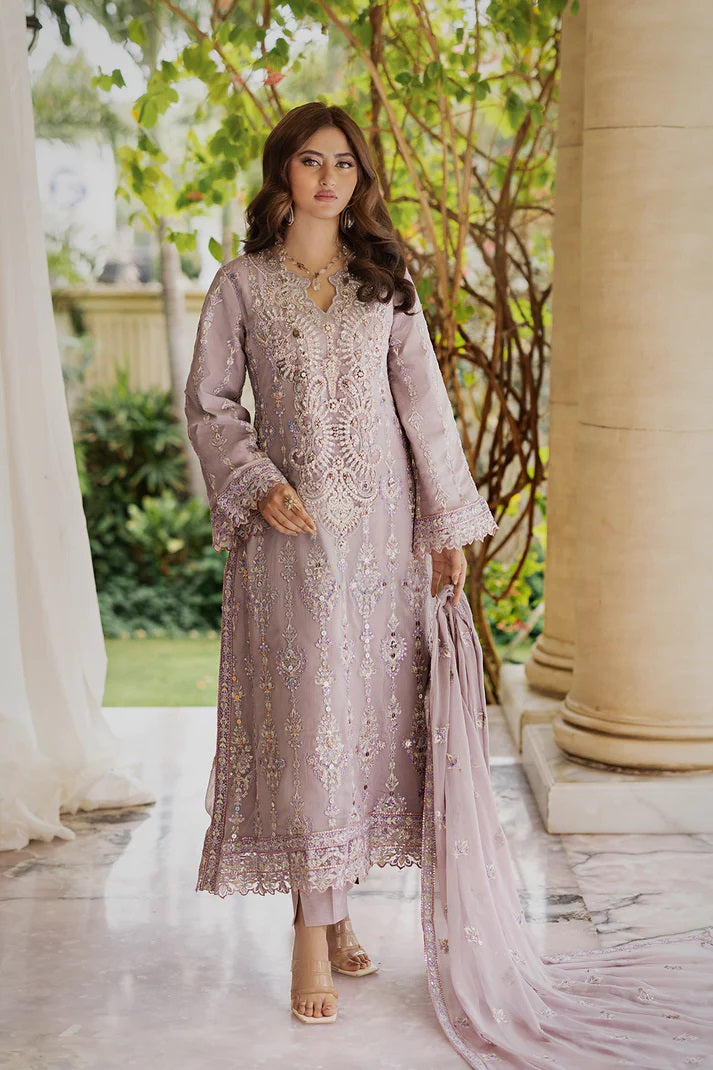Ishq Aatish by Emaan Adeel Embroidered Chiffon Suits Unstitched 3 Piece EA23IA-01 Gulbano - Luxury Collection
