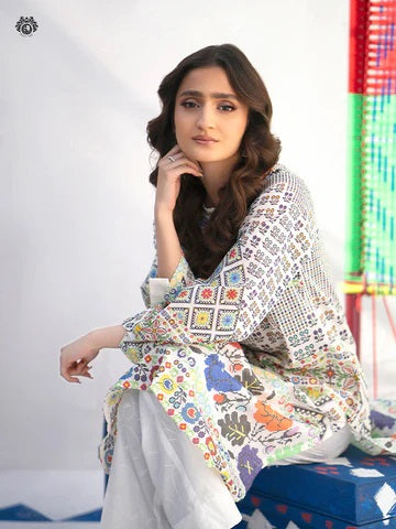 Mia digital Printed Lawn Unstitched 2 piece dress - GM2401A1