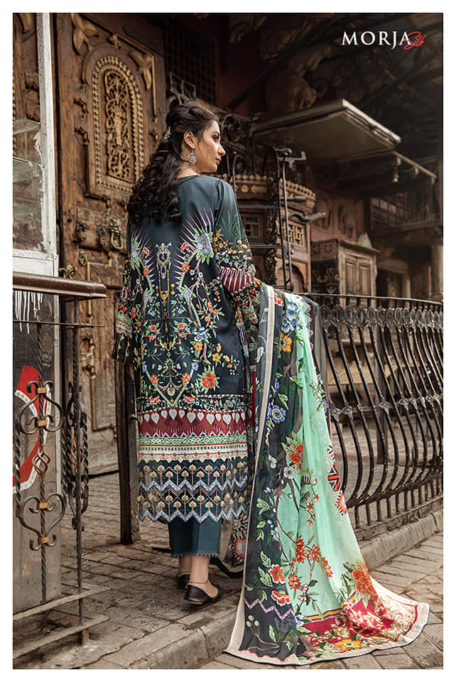 Morja by Gull Jee Embroidered Lawn Unstitched 3 Piece Dress - MJ2102A1
