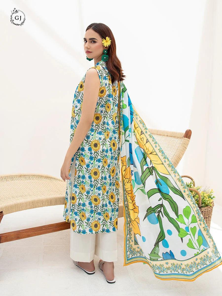 Aviva by GJ Digital Printed Lawn 2 piece Unstitched - GJAV23-A1