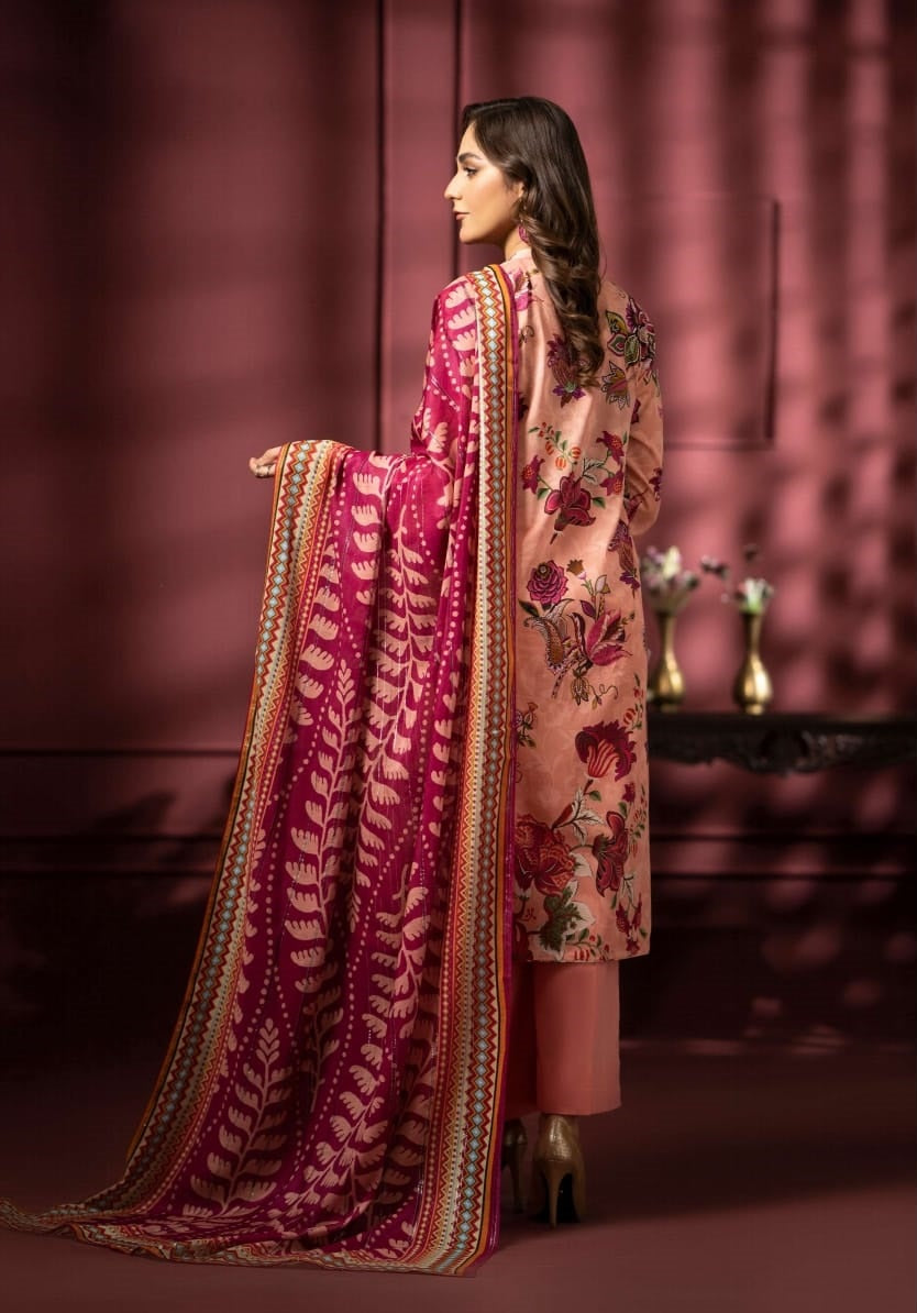 Pairoz by GJC Printed Lawn 3 piece Unstitched dress - PGJ-A01