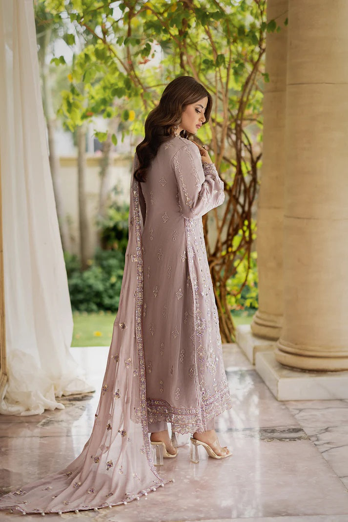 Ishq Aatish by Emaan Adeel Embroidered Chiffon Suits Unstitched 3 Piece EA23IA-01 Gulbano - Luxury Collection