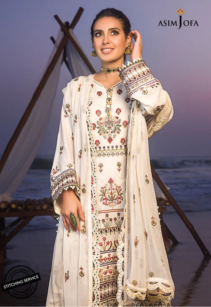 Asim Jofa Embroidered Lawn Suits Unstitched 3 Piece AJCK-01 - Eid Collection