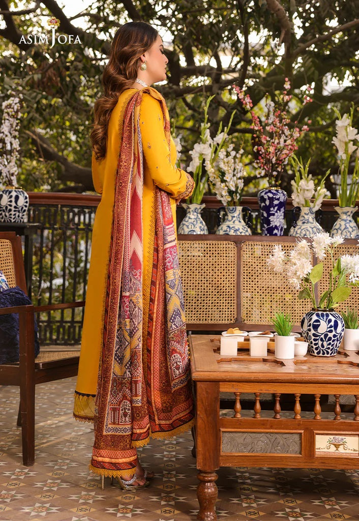 Zarq Barq By Asim Jofa Embroidered Suits Unstitched 3 Piece AJZB-01 - Eid Collection