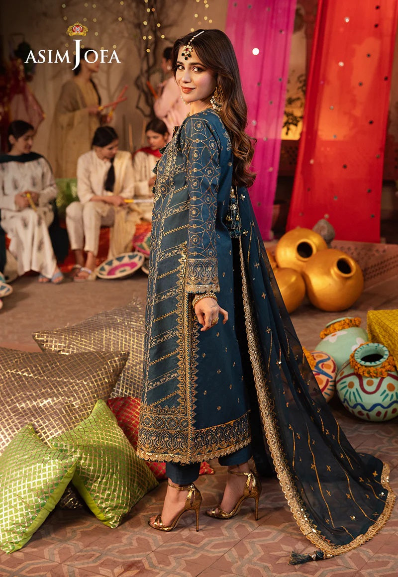 Chamak Damak by Asim Jofa Embroidered Suits Unstitched 3 Piece AJCD-01 - Festive Collection