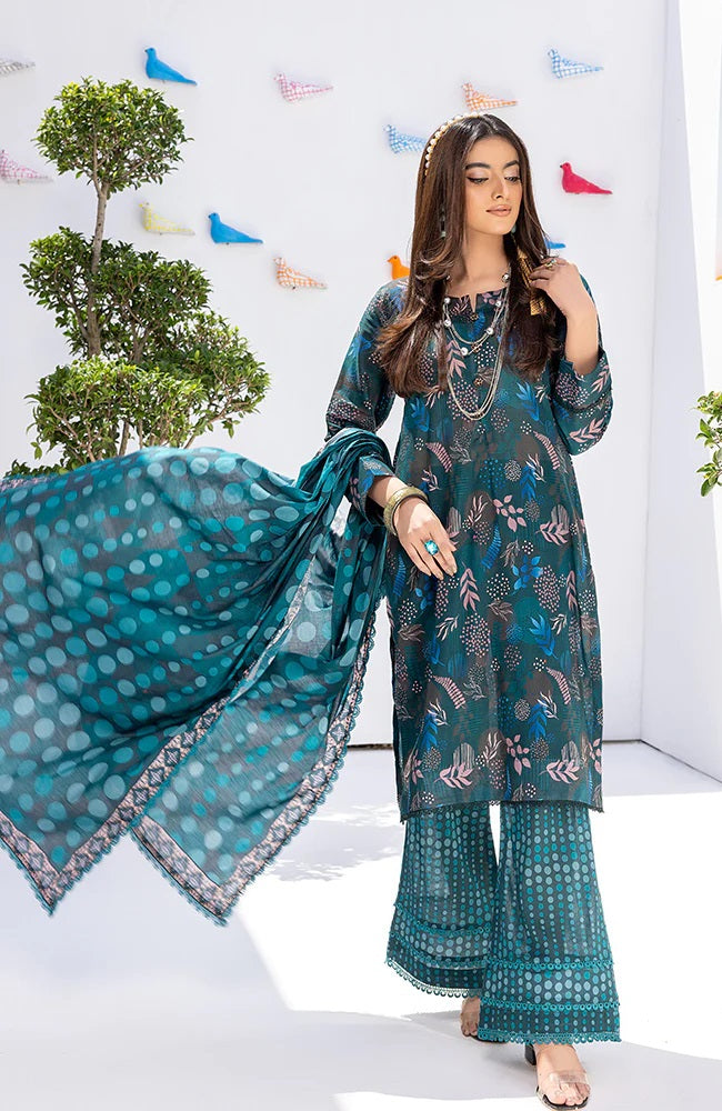 Coco Popup by Alzohaib Printed Lawn 3 piece Unstitched Suit - CPP2-23-01