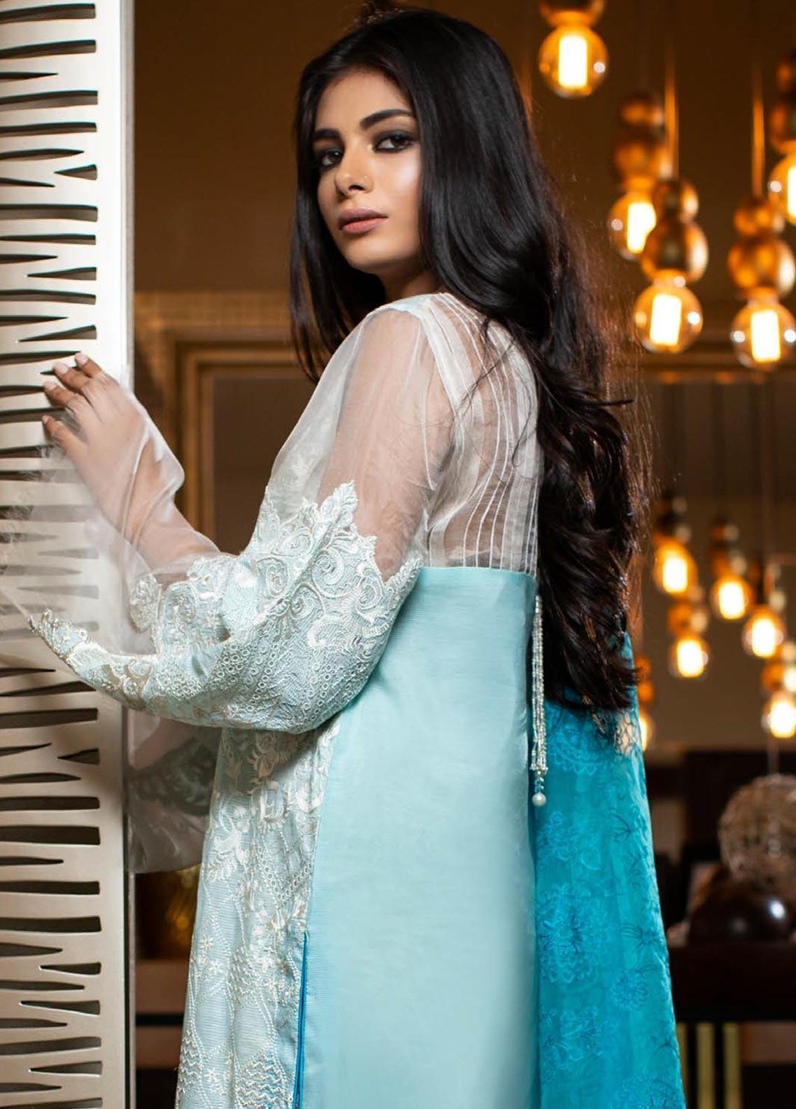 Zunuj Embroidered Chikankari Lawn Unstitched 3 Piece Suit - ZCKL-01