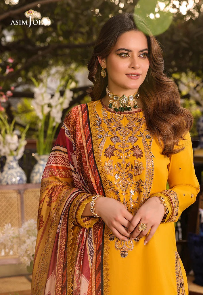 Zarq Barq By Asim Jofa Embroidered Suits Unstitched 3 Piece AJZB-01 - Eid Collection