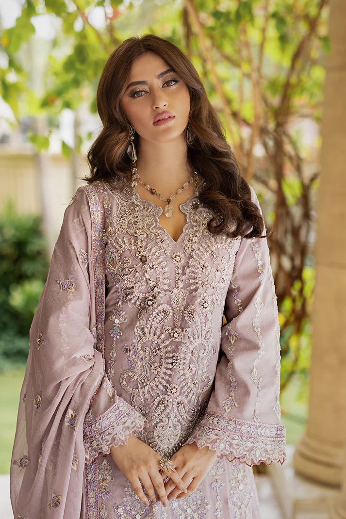Ishq Aatish by Emaan Adeel Embroidered Chiffon Suits Unstitched 3 Piece EA23IA-01 Gulbano - Luxury Collection