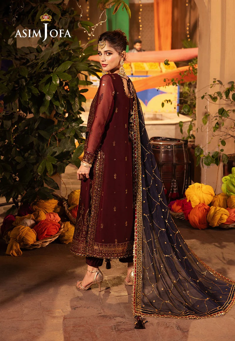 Chamak Damak by Asim Jofa Embroidered Suits Unstitched 3 Piece AJCD-20 - Festive Collection