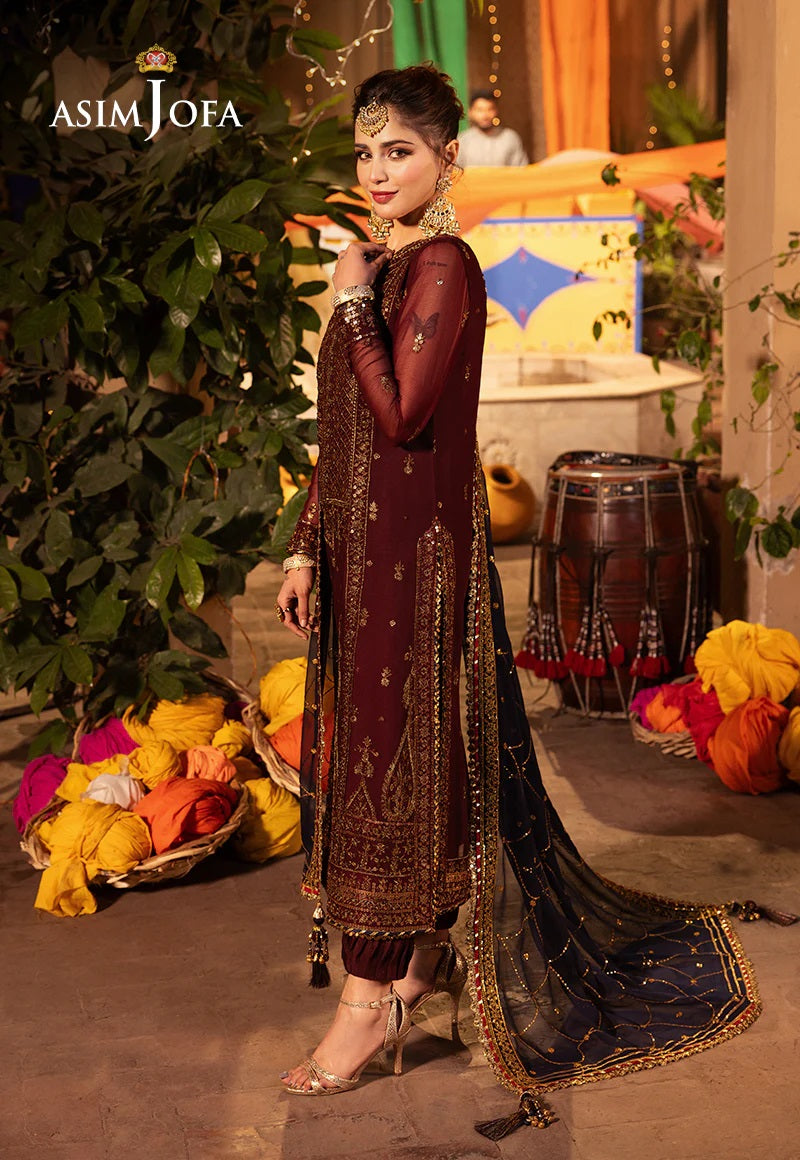 Chamak Damak by Asim Jofa Embroidered Suits Unstitched 3 Piece AJCD-20 - Festive Collection