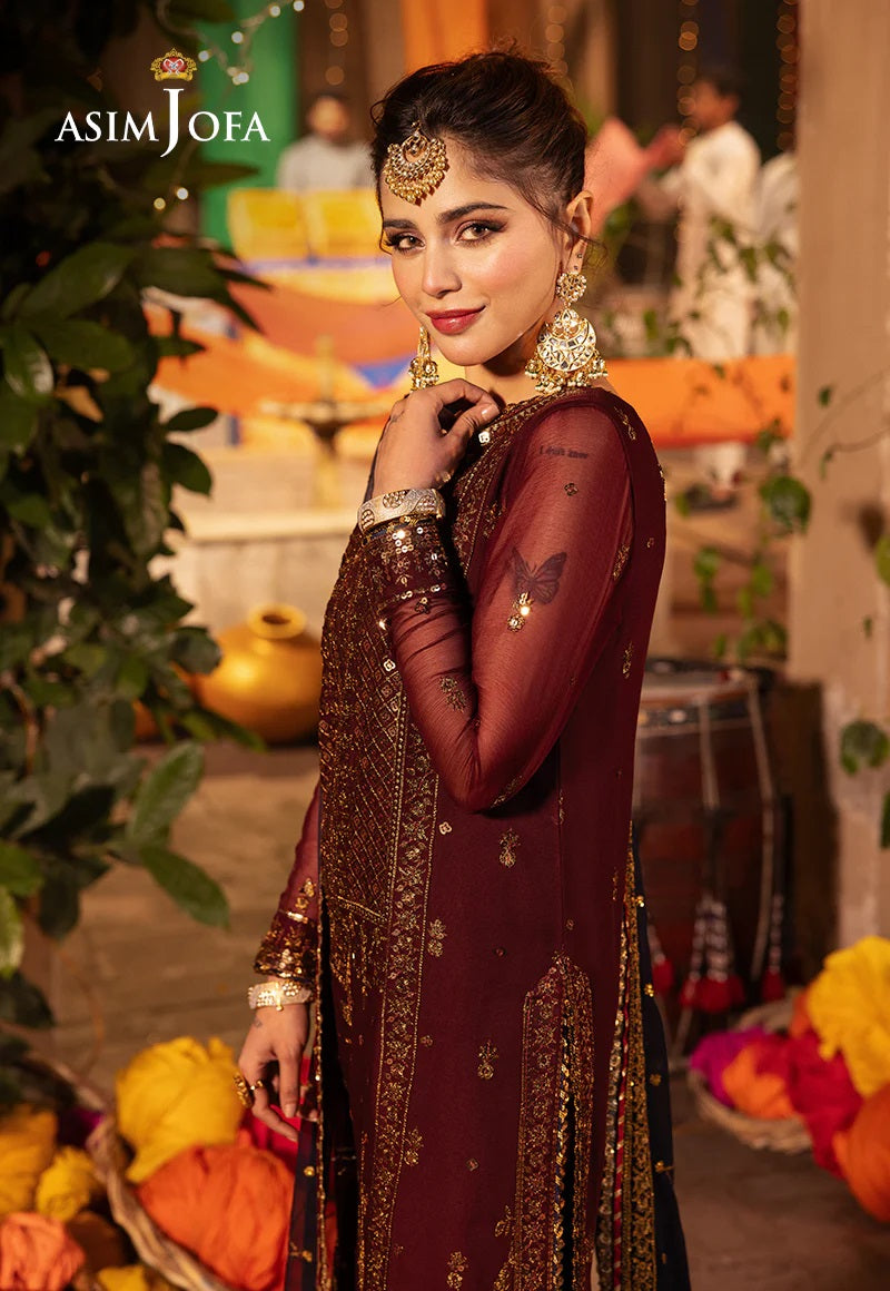 Chamak Damak by Asim Jofa Embroidered Suits Unstitched 3 Piece AJCD-20 - Festive Collection