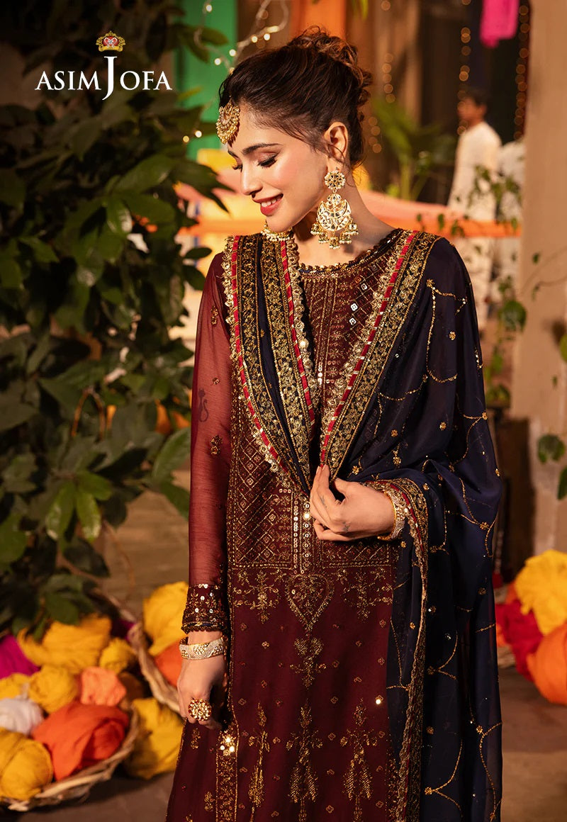 Chamak Damak by Asim Jofa Embroidered Suits Unstitched 3 Piece AJCD-20 - Festive Collection