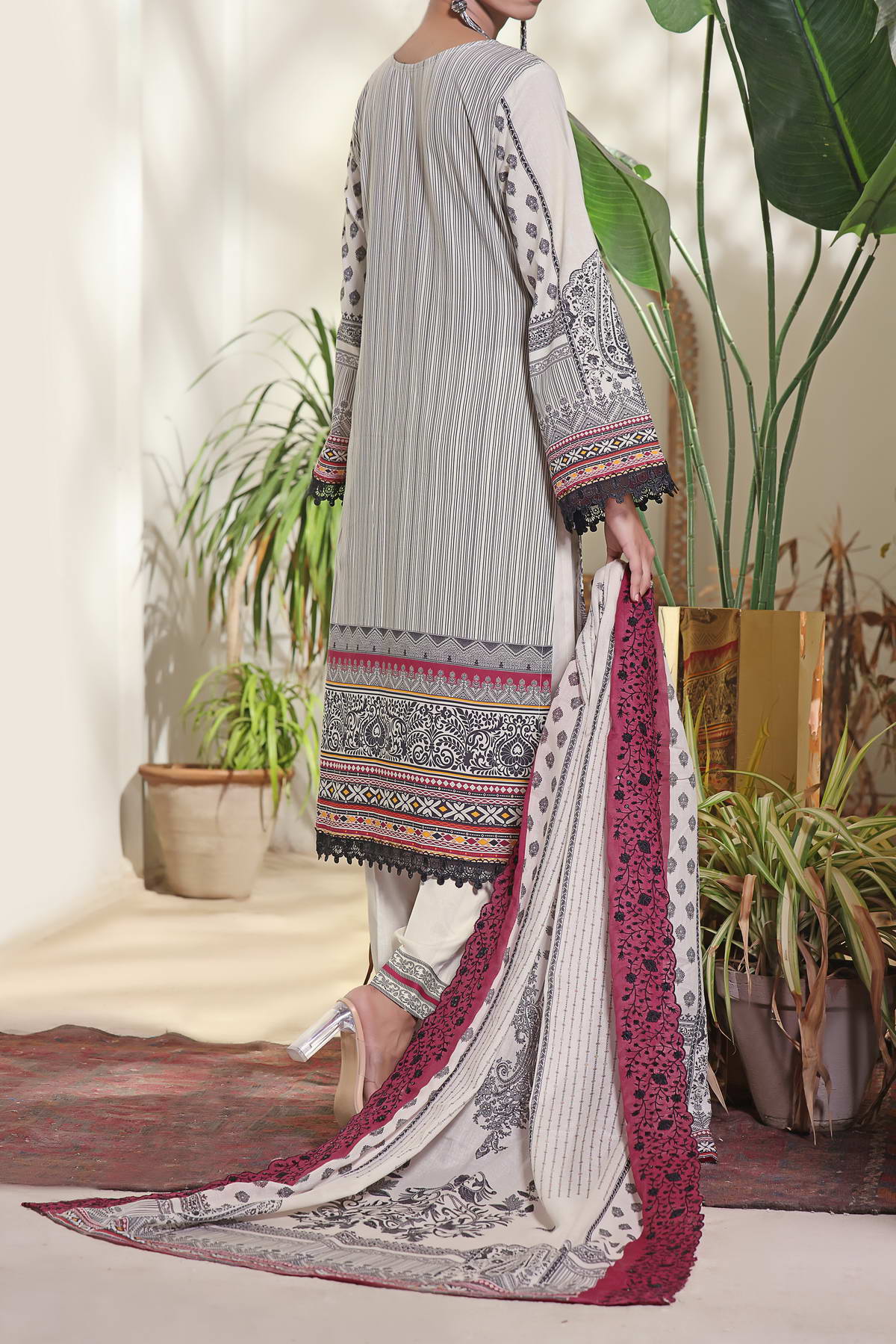 Misri by VS Textile Embroidered Lawn 3pc Unstitched Dress - D213