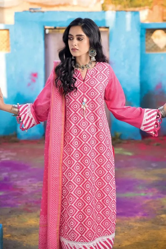 Gul Ahmed Chunri Embroidered Lawn Unstitched 3 piece Suit CL-22039