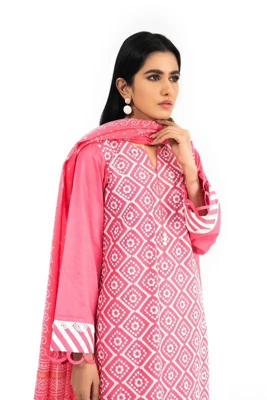 Gul Ahmed Chunri Embroidered Lawn Unstitched 3 piece Suit CL-22039