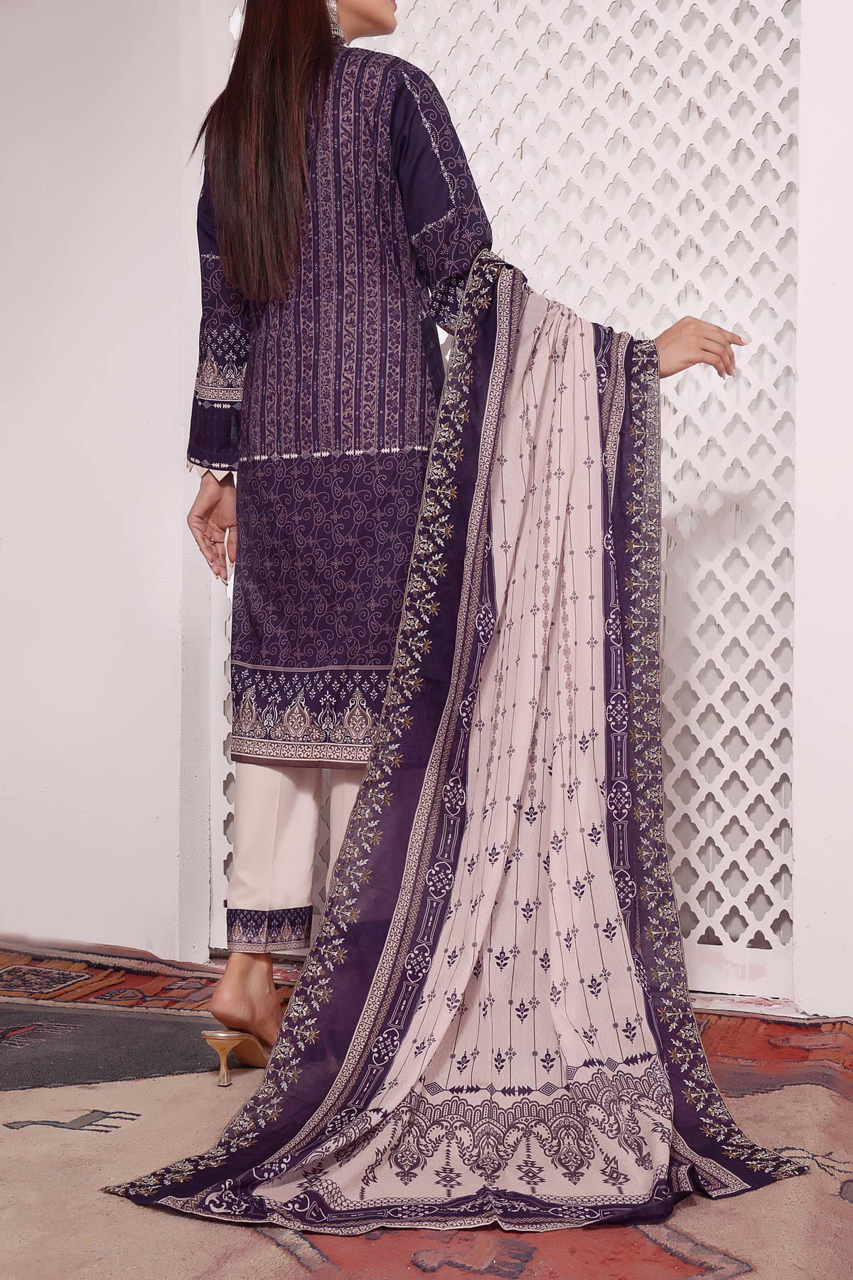 Misri by VS Textile Embroidered Lawn 3pc Unstitched Dress - D222