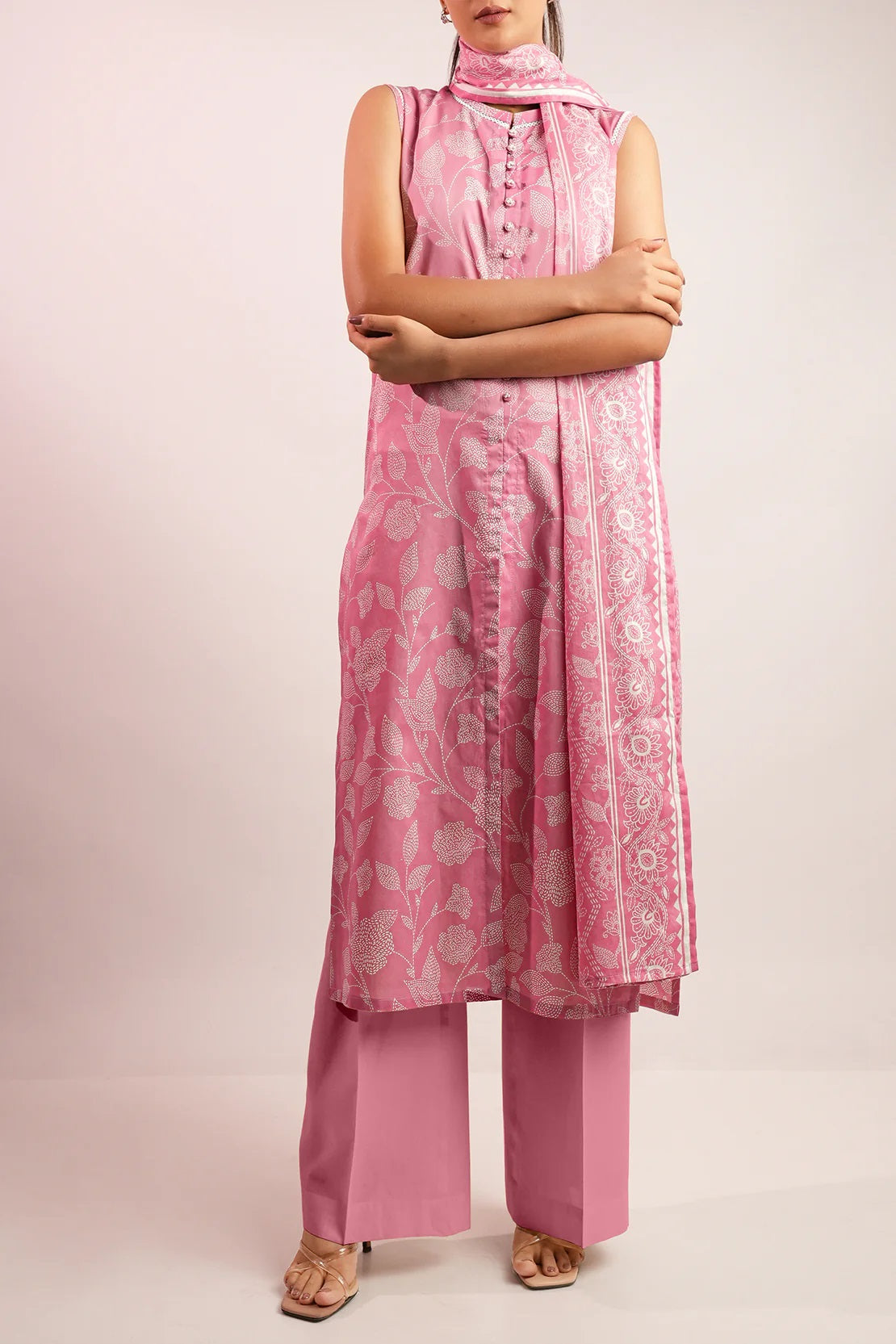 Saya Digital Printed Lawn 2 piece Unstitched Dress - U06-25065-1A