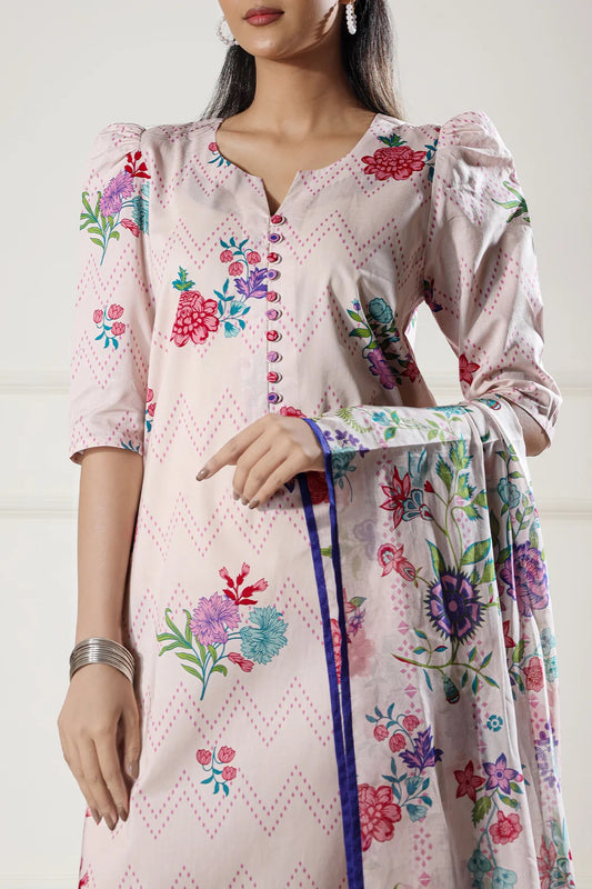 Saya Digital Printed Lawn 2 piece Unstitched Dress - U06-25065-6B